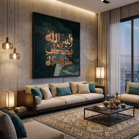 Tableau calligraphique – « أليس الله بكافٍ عبده »